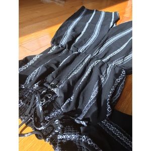 Charlotte Russe off the shoulder lace up jumpsuit